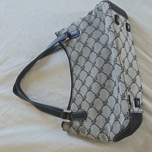 Small, Black And Gray Ralph Lauren Shoulder Purse, RL Logo Y2K - Picture 2 of 7